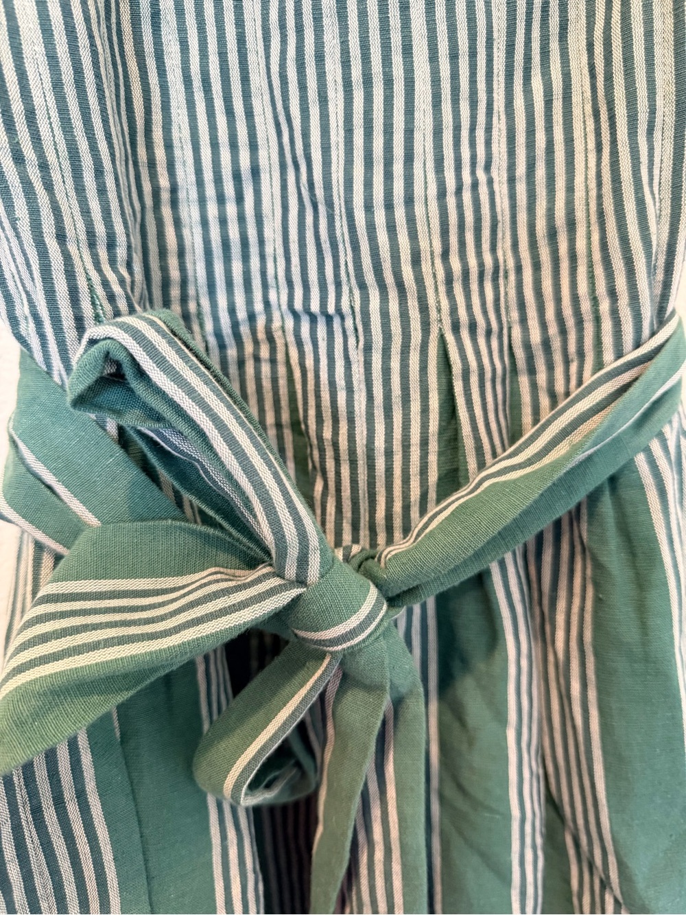 Payal Pratap Striped Cotton Linen Wide Leg Jumpsuit Size 2P #0499 - Picture 3 of 9